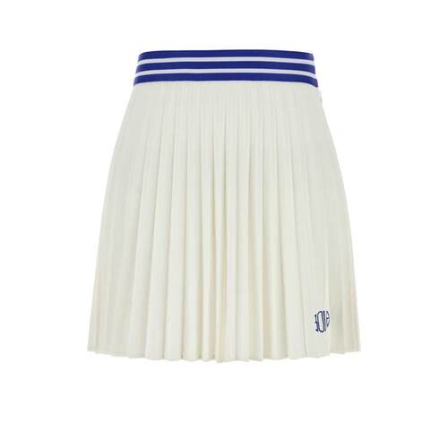 Bode 女士 SS25 迷你裙 PIQUET COURT 白色迷你半身裙