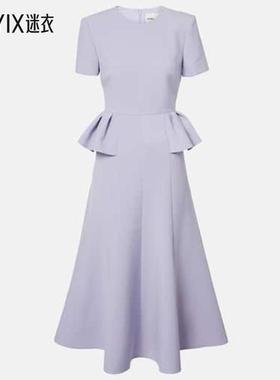 Roland Mouret 女款crêpe 收腰中长连衣裙 迷衣时尚