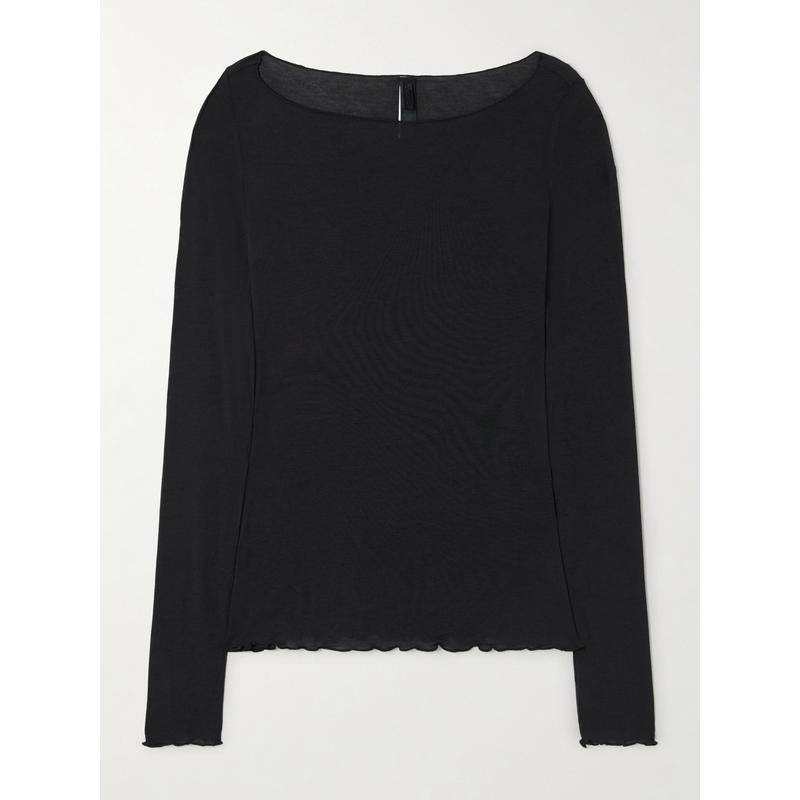 SKIMS 女士 26春新品 睡衣 Onyx 船领长袖上衣