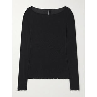 SKIMS 女士 26春新品 睡衣 Onyx 船领长袖上衣