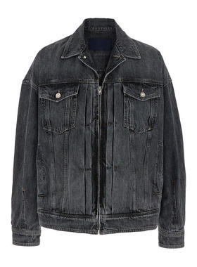 Juun.j 男士 西装外套 Revers 灰色宽松凹口溜肩男士夹克(牛仔色)