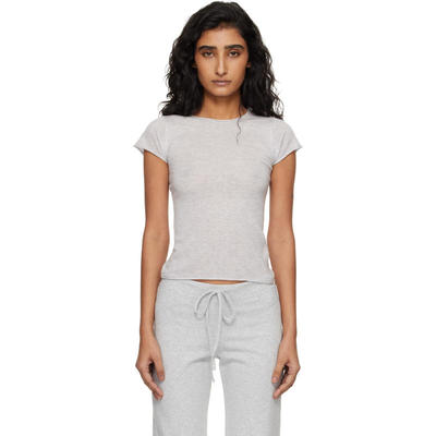 SKIMS 女士 T恤 灰色 Featherweight Cashmere