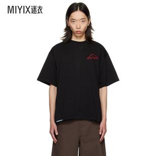 NAMESAKE 男款黑色 Sava Oversized Warning T 恤 迷衣时尚