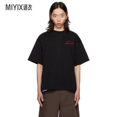 NAMESAKE 男款黑色 Sava Oversized Warning T 恤 迷衣时尚