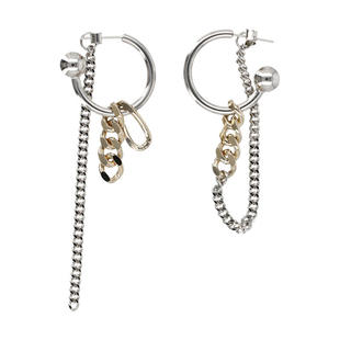 Justine Clenquet 女士 FW25 耳环 Jean mismatched 混合金属