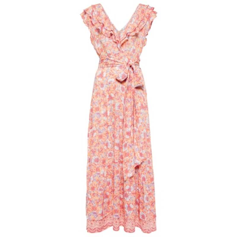 Poupette St Barth 女士 中长连衣裙 Della 花朵长款连衣裙