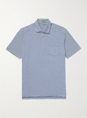 SID MASHBURN 男士 FW25 衬衫 条纹皮玛棉棉质凸纹布Polo衫