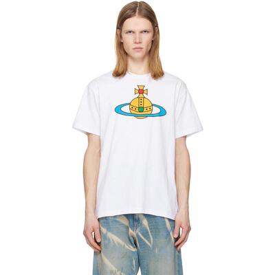 Vivienne Westwood 西太后 男士 T恤 白色 Oversized Orb Classic