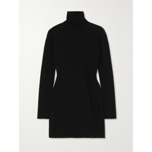 连衣裙 Zeynep 短款 女士 针织网布边饰高领迷你连衣裙 Arcay