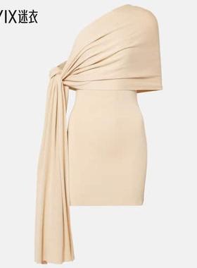 AYA MUSE 女款Chara 单肩真丝混纺迷你连衣裙 迷衣时尚