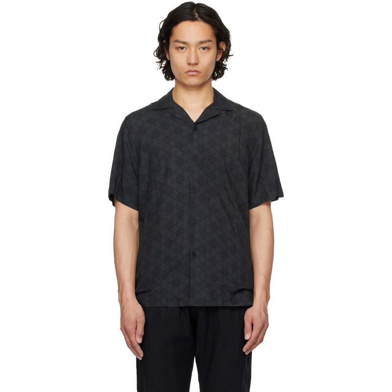 OAS Company 男士 衬衫 黑色 Sebastian Viscose 衬衫