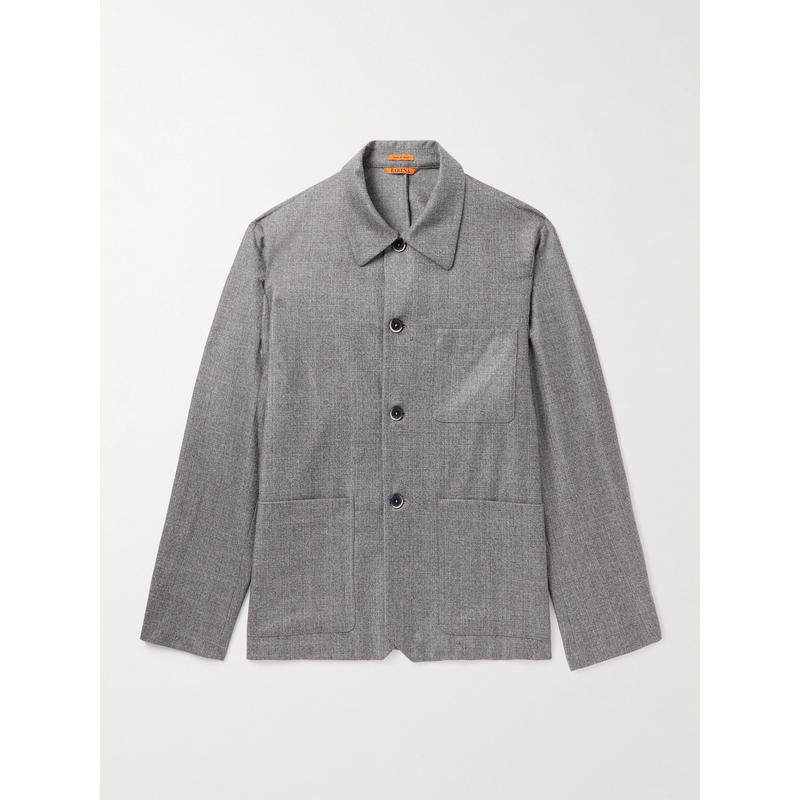 Barena Venezia 男士 FW25 夹克 Visal 初剪羊毛混纺衬衫式夹克,男装,牛仔外套,淘宝优惠券,粉丝福利购,淘宝优惠卷