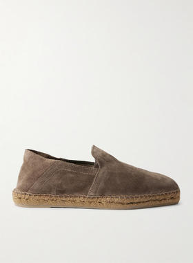 Castañer 男士 麻编鞋 Parker 可拆卸鞋跟绒面革帆布面凉鞋