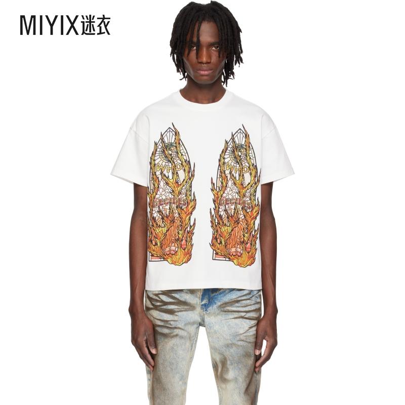 WHO DECIDES WAR BY EV BRAVADO 男款独家发售白色 Flame Glass T