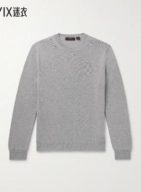 【秋冬新品】Incotex 男款Zanone 修身初剪羊毛开司米混纺毛衣 迷