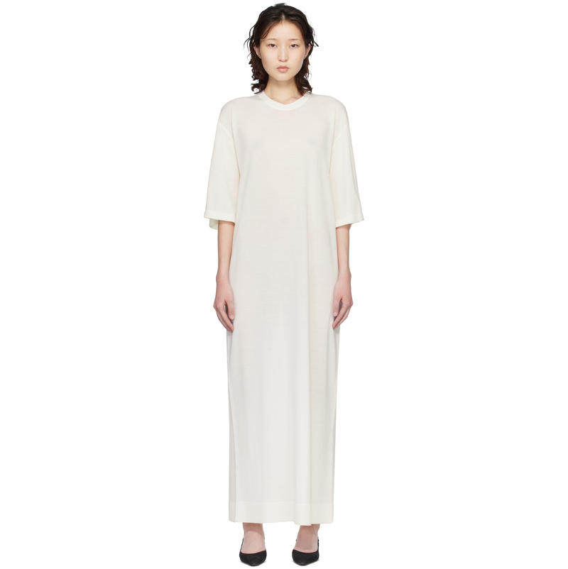 Totême 女士 中长连衣裙 灰白色 Merino Knit Tee 连衣裙
