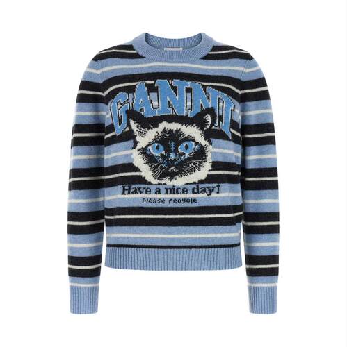 Ganni 甘尼 女士 SS26 毛衣 'Graphic Wool'