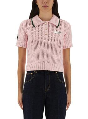 Casablanca 女士 FW25 POLO衫 MOULINÉ 棉质Polo衫