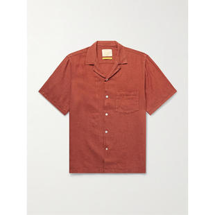 PORTUGUESE FLANNEL 男士 FW25 衬衫 Camp-Collar 亚麻衬衫