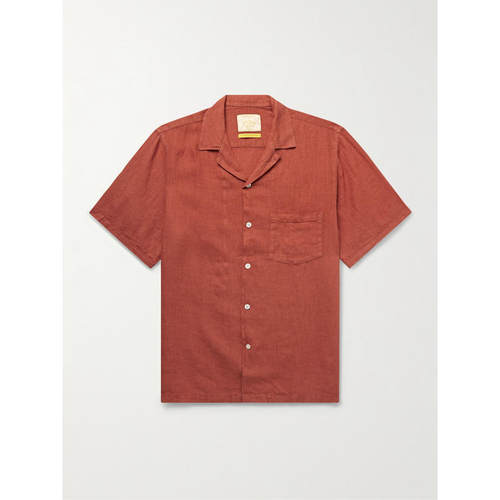 PORTUGUESE FLANNEL 男士 FW25 衬衫 Camp-Collar 亚麻衬衫