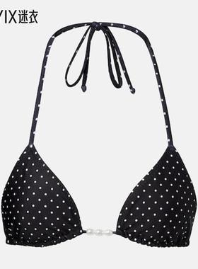 Same 女款精饰波尔卡圆点比基尼上装 迷衣时尚