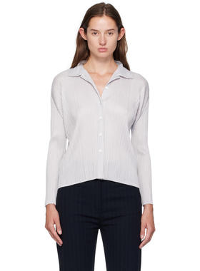 Pleats Please Issey Miyake 女士 上衣 灰色 Basics 衬衫