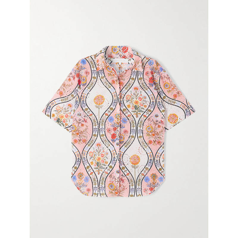 Borgo De Nor 女士 衬衫 Akari 印花英格兰刺绣棉质衬衫,女装/女士精品,真丝上装,淘宝优惠券,粉丝福利购,淘宝优惠卷