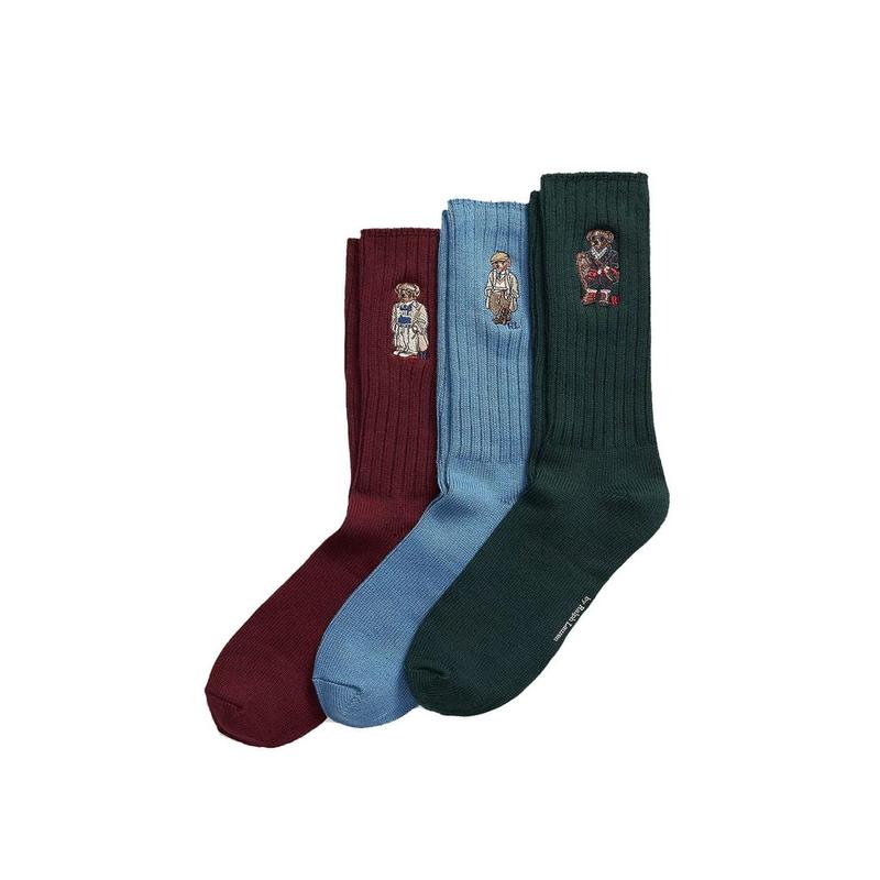 Polo Ralph Lauren 男士 FW25 袜子 Polo Bear 刺繡襪子