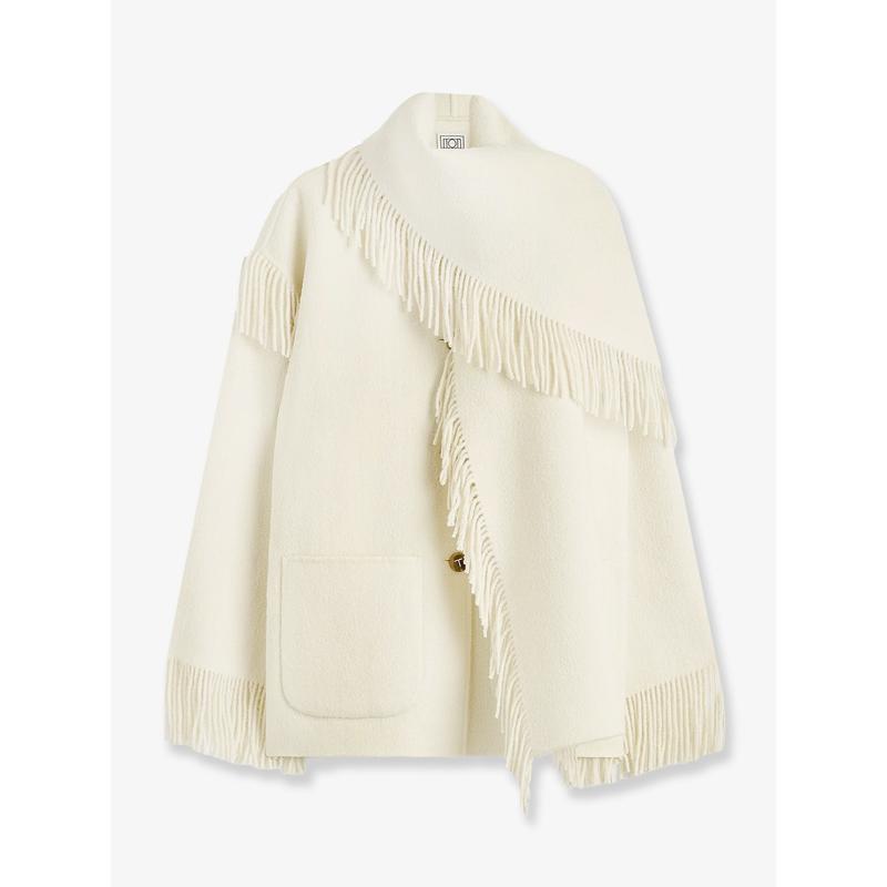 Totême 女士 FW25 夹克 圖騰流蘇高領外套