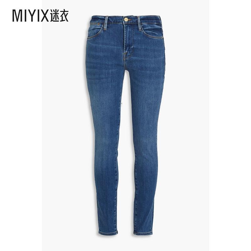 Frame Denim 女士Le 高紧身褪色设计中腰紧身牛仔裤 迷衣时尚