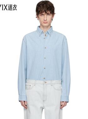 A.P.C. 男款蓝色 Mathias 牛仔衬衫 迷衣时尚