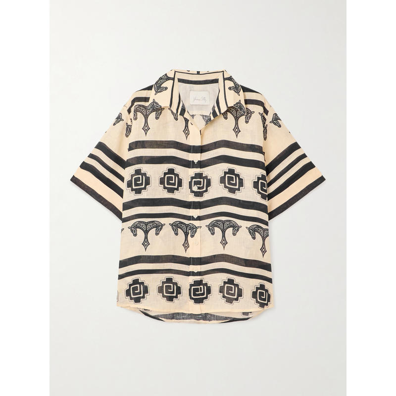 Johanna Ortiz 女士 衬衫 La Creciente 印花亚麻衬衫