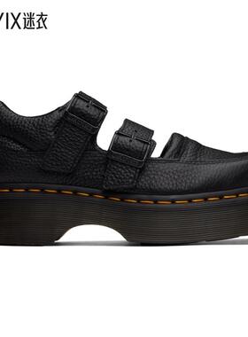 Dr. Martens马丁 女士 黑色 Buzz Milled Nappa Leather 玛丽珍鞋