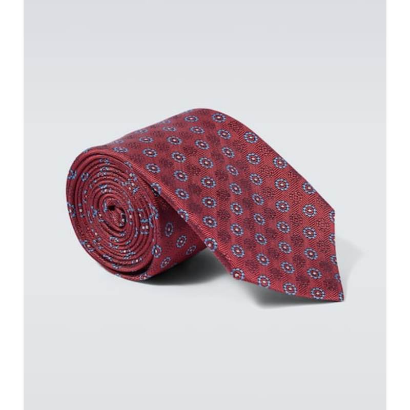 Canali 男士 领带/领结 真丝提花领带