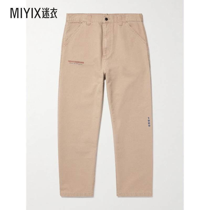 Carhartt WIP卡哈特 男款OG 单及膝印花直筒有机棉质帆布裤子 迷