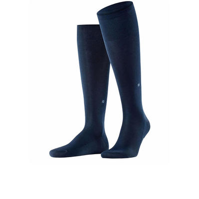 Burlington 男士 FW26 袜子 CARDIFF 蓝色及膝