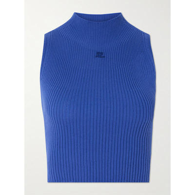 Courrèges 女士 SS25 背心 罗纹短款上衣