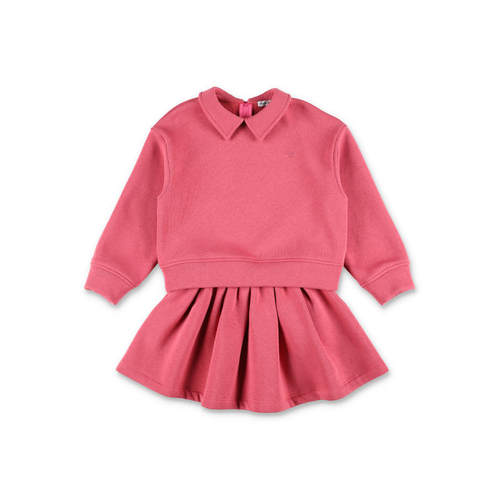 Il Gufo 女童 FW25 服装 set 粉色抓绒半身裙童装