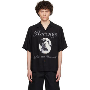 衬衫 黑色 Ellen Wacko Unwerth 男士 Von maria