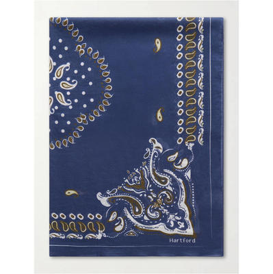 Hartford 男士 FW26 围巾 Bandana-Print 棉质-薄纱