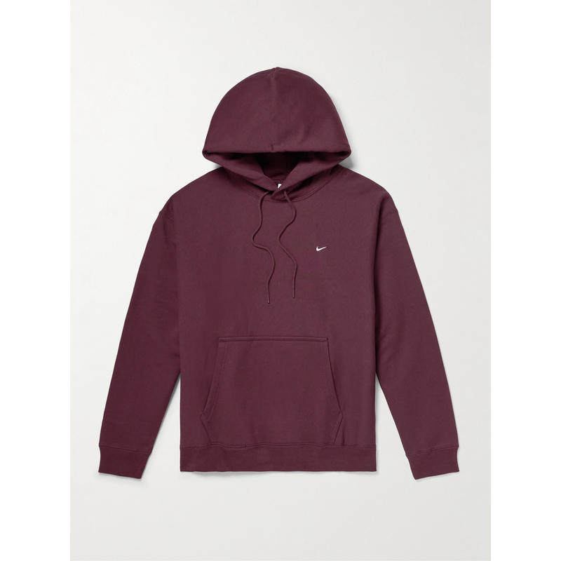 Nike 男士 SS26 卫衣 Solo '勾'Logo刺绣棉混纺针织连帽衫