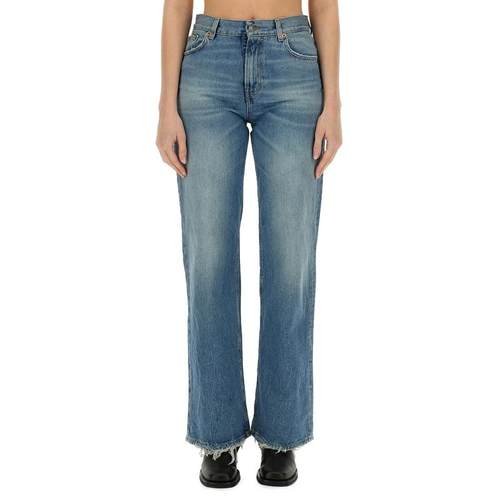 Haikure 女士 SS24 牛仔长裤 腰带袢带牛仔裤