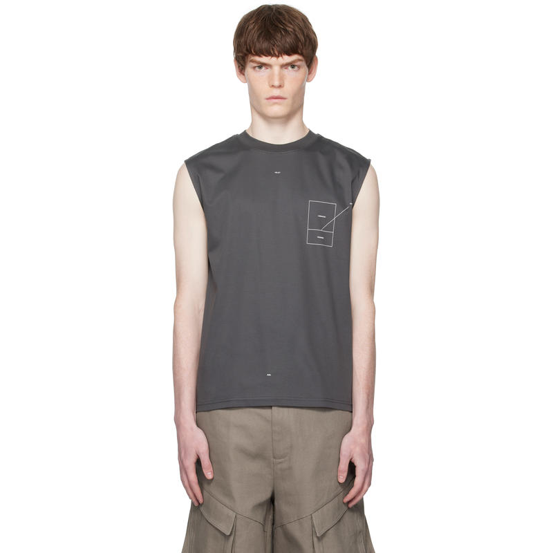 Heliot Emil 男士 背心 灰色 Retina 背心