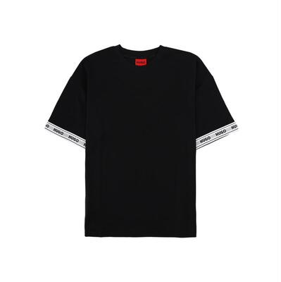 Hugo 雨果 男士 SS26 T恤 ELASTANE 黑色棉质