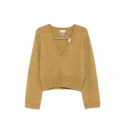 Ganni 甘尼 女士 FW26 毛衣 GANNI 毛线衫(YELLOW/DARK ORANGE.)