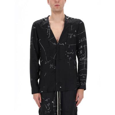 Rick Owens 瑞克·欧文斯 男士 SS26 衬衫 VISCOSE-CUPRO 黑色