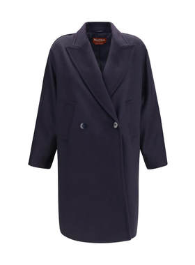 Max Mara Studio 女士 FW26 大衣 drap 双排扣羊毛