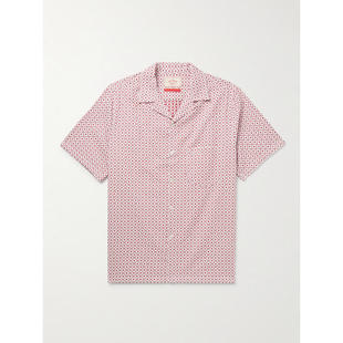 PORTUGUESE FLANNEL 男士 FW25 衬衫 拼贴可拆卸领有机棉提花衬衫