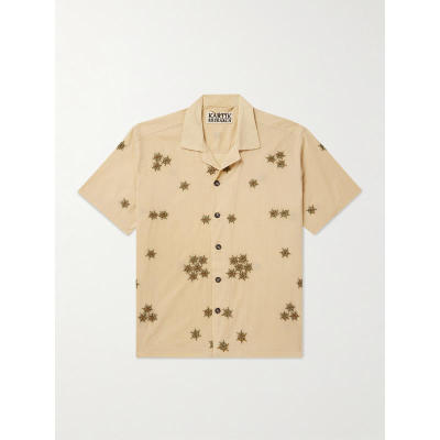 Kartik Research 男士 FW25 衬衫 Camp-Collar 刺绣棉质衬衫