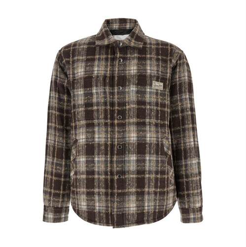 Dunst 男士 FW25 衬衫 徽标贴片法兰绒